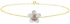 18 Karat Solid Yellow Gold 13 mm Mother Of Pearl Flower Shape With 7 mm Pearl Chain Bracelet
