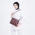 Natural Leather Cross Bag For Women - Dark Red