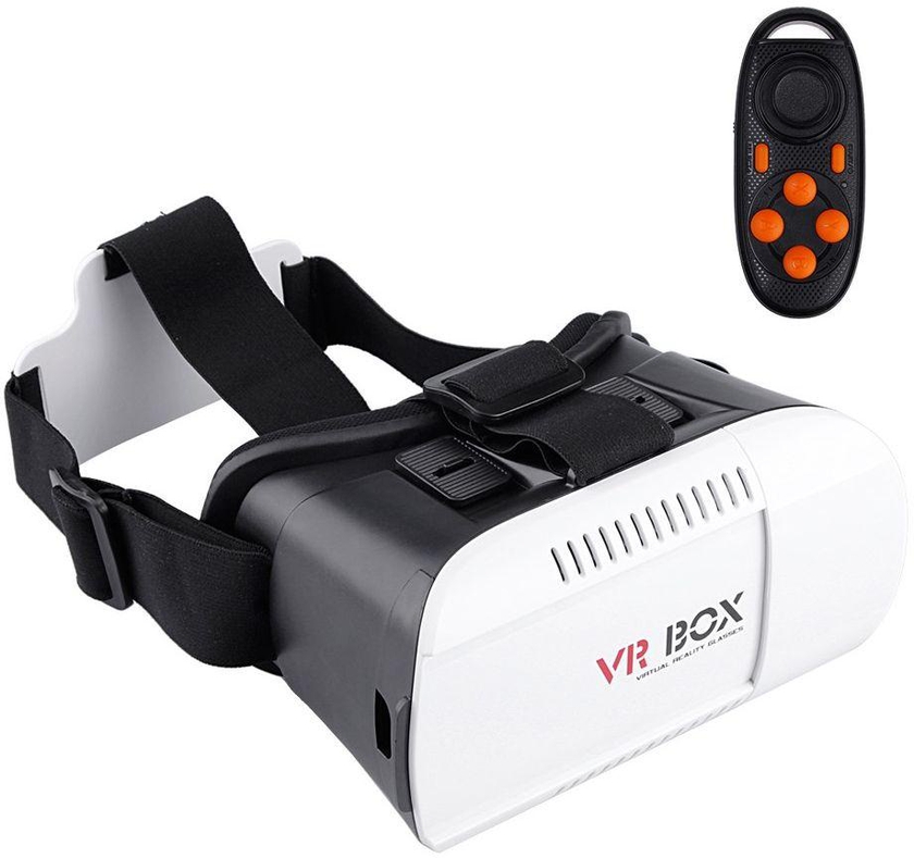 3D VR BOX Virtual Reality Video Glasses Head Mount with Remote Shutter For iPhone 6s Plus