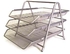 Deluxe Metal Mesh 3 Tier Document Tray Silver