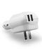 Naztech N321 Dual USB 3-in-1 Charger Includes Lightning 8-pin USB cable – White