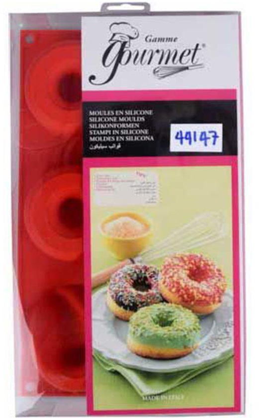 Silicone Donuts Mould Red 26x26x7 centimeter