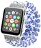 ساعة يد بحزام معدني من الفولاذ المقاوم للصدأ من eWinner بسوار بديل ساعة ذكية متوافقة مع سلسلة iwatch 1/2/3/4/5/6/7 (أزرق، 42 مم/44 مم/45 مم)