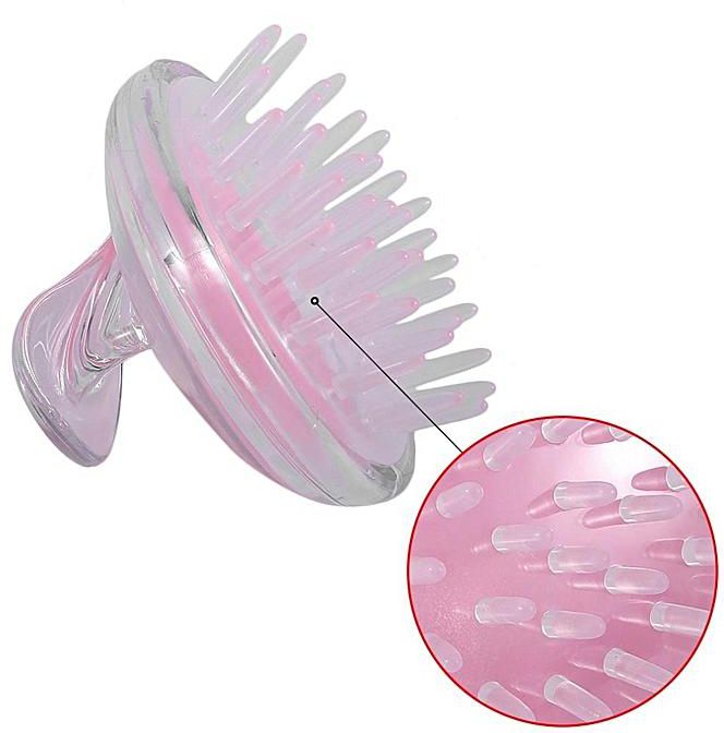 Generic Hair Shampoo Brush Comb Massager Comb Cleaning Head Scalp Hairbrush Bath Comb Pink
