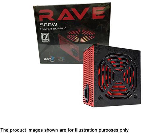 Aerocool Rave 500W RGB Ready 80 PLUS Gaming PSU Power Supply