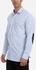 Momo Elbow Patch Shirt - White & Light Blue