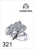 3Diamonds Wedding Ring For Women Platinum Plated
