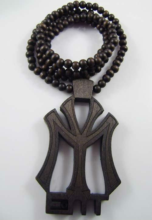 Good Wood Hip Hop Necklace With NY ( New York ) Pendant