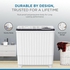 KROME 8KG Twin Tub Semi-Automatic Washing Machine | Powerful Wash | Mechanical Wash Timer | Intuitive Control | Durable Aluminium Spin Motor | 360W Wash & 170W Spin | White | KR-WSA80K