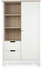 Harwell 4 Piece Cotbed with Dresser Changer, Wardrobe, and Essential Fibre Mattress Set- White