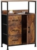 Furnulem Industrial Storage Cabinet with 3 Drawers and Door,2 Tiers Shelves Wood Office Cabinet with Sturdy Frame Sideboard for Bathroom,Entryway,Office,Kitchen