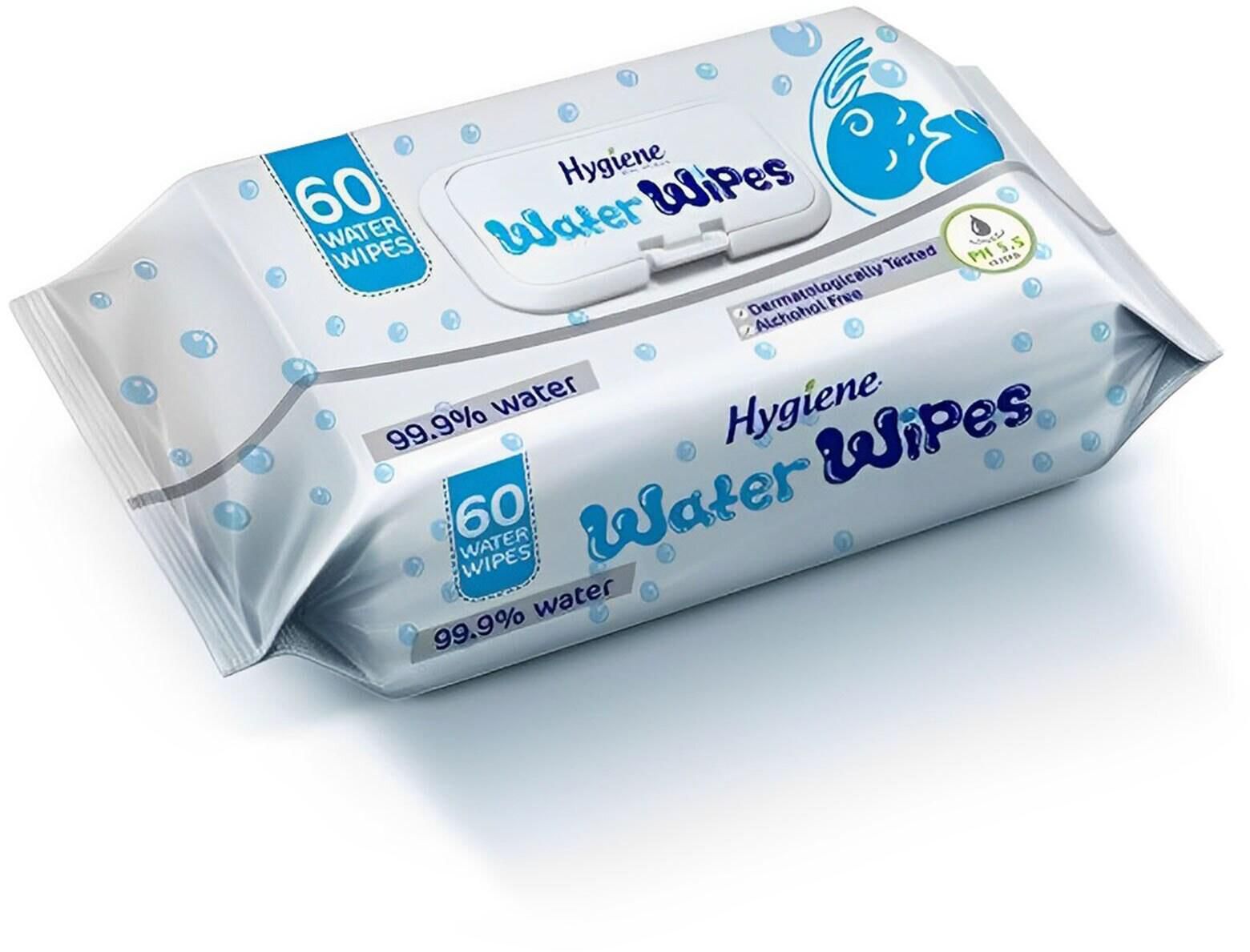 Hygiene Water Wipes - 60 Wipes