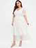 Plus Size Sparkling Sequins Polka Dot Belt A Line Gown Dress - L | Us 12