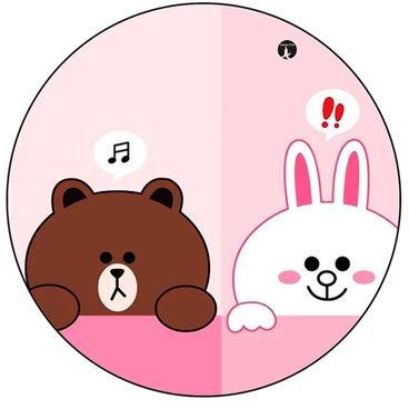 Bear And Rabbit Printed Round Pin Badge Multicolour
