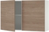 KNOXHULT خزانة حائط مع أبواب - مظهر الخشب/رمادي ‎120x75 سم‏