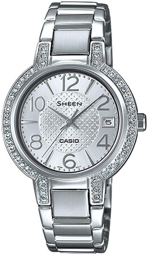 CASIO SHEEN STAINLESS STEEL BAND LADIES WATCH SHE-4804D-7A