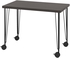 LINNMON / KRILLE Desk - black-brown/black 100x60 cm