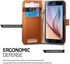 سبايجن محفظة جلدية سامسونج جالاكسي اس 6 بني Spigen Galaxy S6 Wallet S STAND Flip - Brown