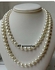 RA accessories Women Necklace Of Off White Pearls Multi Layered