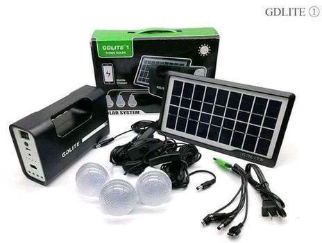 Gdl GD-8017 Plus Solar Lighting System Kit (Black)