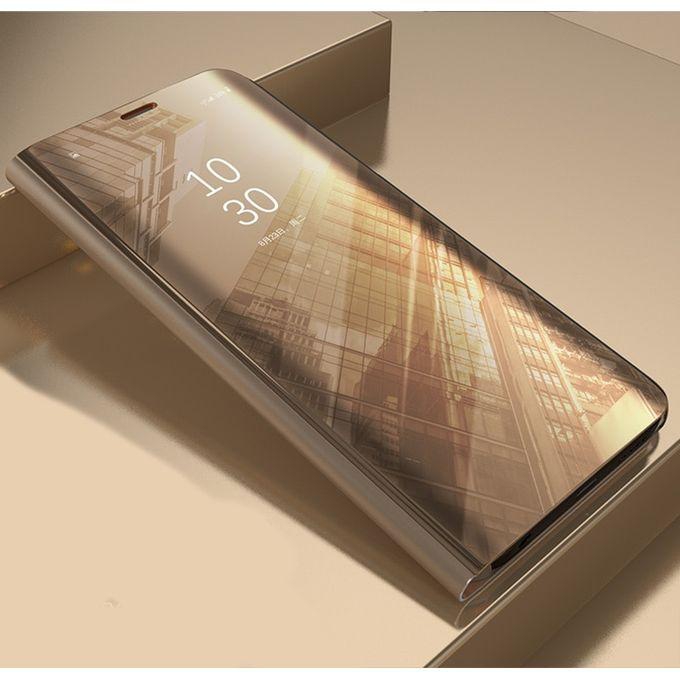Generic Smart Mirror Flip Case For Samsung Galaxy S8 S9 Plus S10 S10e S7 Edge S6 Note 9 8 J7 J5 2016 A6 A8 J4 J8 J6 2018 A5 2017 Cover(Gold)