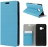 HTC One M9 Wood Grain Leather Stand Cover - Blue