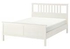 HEMNES Bed frame, white stain/Lindbåden, 180x200 cm - IKEA