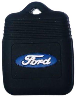 Black 4 Button Ford Silicone Rubber Remote Shell Case Cover