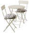 SALTHOLMEN Table+2 folding chairs, outdoor, beige, Stegön beige