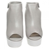 BCBGMaxazria Cue Peep-Toe Platform Wedge Sandals for Women - 6.5 US, Gray