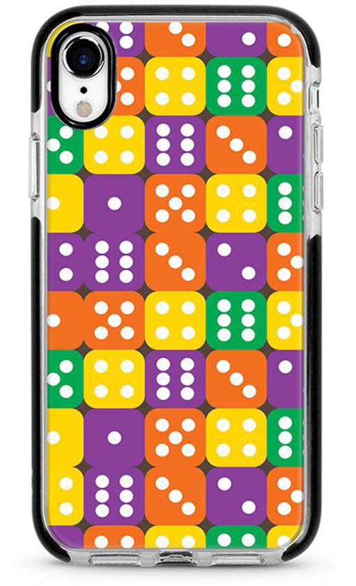 Protective Case Cover For Apple iPhone XR Dice Roll Full Print