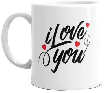 I Love You Printed Coffee Mug White/Black/Red
