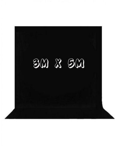 Eg Star Professional Black 3 m X 5 m Muslin Fabric Backdrop for Photography