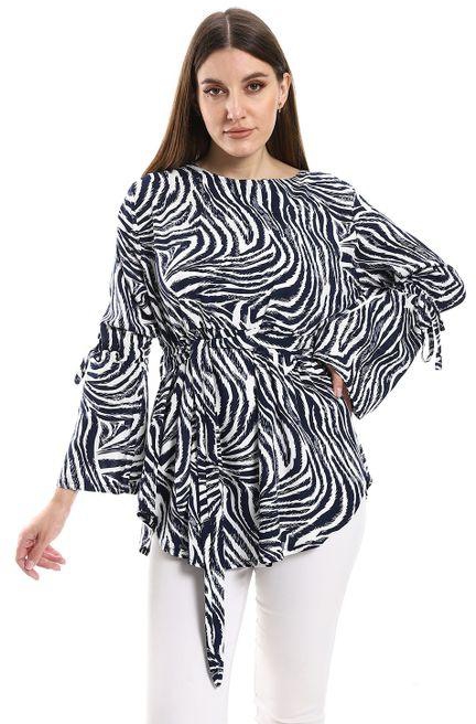 Caesar Women Tiger Blouse With Long Sleeves