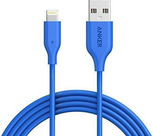 Anker PowerLine 6ft Lightning Cable, Apple MFi Certified Lightning to USB Charging Cable for iPhone -Blue