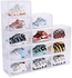 Shoe Box Premium Shoe Box 2 Pack - Side Open with Magnetic door, Transparent, Plastic Storage Box (2 Pack Side Open, Clear)