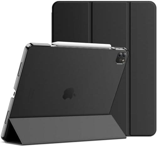 JETech Case for iPad Pro 12.9-Inch (6th/5th Generation, 2022/2021 Model), Slim Stand Hard Back Shell Smart Cover with Auto Wake/Sleep (Black)
