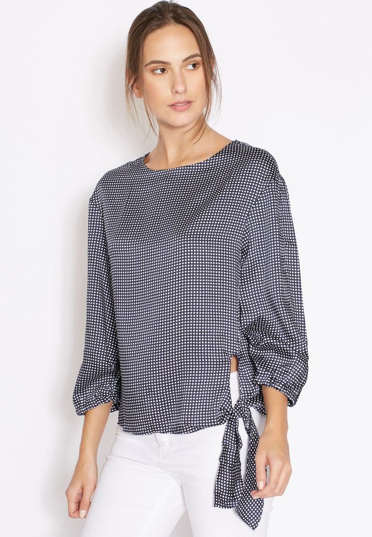 Checked Knotted Top