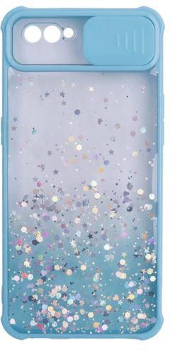 OPPO A1K - Camera Slider Clear Back Cover With Sequin