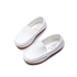 Fashion Children's Leather Square Toe Peas Shoes Girls Flat Casual Shoes White
