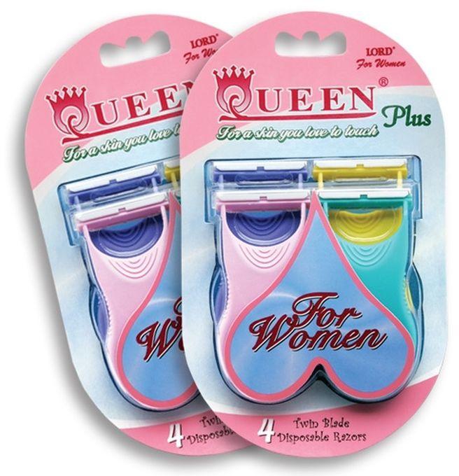 Lord Queen Shaving Razors - For Women - Multi Color - Set Of 8