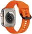Next Store Compatible with iWatch Band 42mm 44mm 45mm 49mm Women Men, Silicone Wave Sport Wristbands Compatible with iWatch Series Ultra, Ultra, Series 2, Series 1/2/3/4/5/6/7/8/9 SE (Orange)