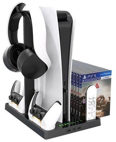 PS5 Cooling Fan Stand With CD Case And Dual Charger Dock