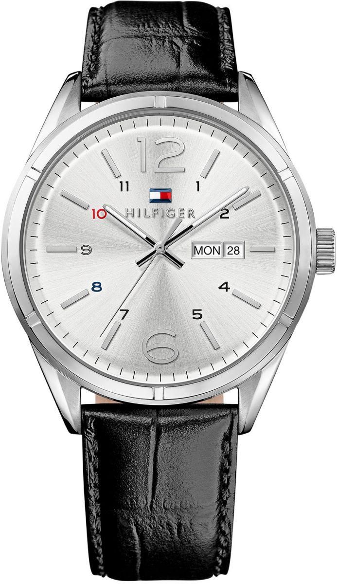 Tommy Hilfiger Men's Silver Dial Leather Band Watch - 1791060