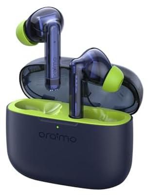 Oraimo FreePods Lite True Wireless Earbuds Bluetooth TWS Earphone with APP Control,40h Play Time, Anifast Fast Charging,in-Ear Earbuds with Stereo Bass,Nebula Blue