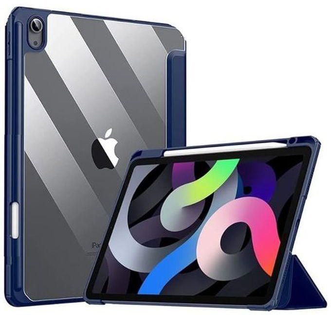 Folding Hybrid Case Compatible With IPad 10th - 10.9 With Stand Pencil Brush Slim And Modern Resistant Design (Green) Blue