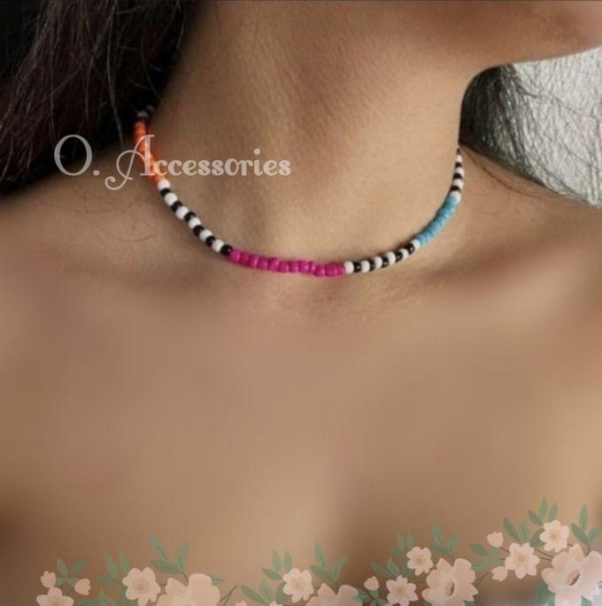 O Accessories Choker Necklace Beads Multicolor