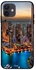 City Printed Case Cover -for Apple iPhone 12 mini Blue/Brown/Beige Blue/Brown/Beige