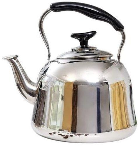 1L Stainless Steel Tea Kettle With Whistle And Strainer