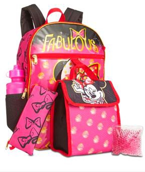 Little & Big Girls 5-Pc. Minnie Mouse Backpack & Lunch Kit Set